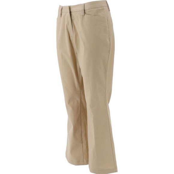 NWT LANDS' END CURVY FIT BOOT CUT CHINO PANTS TRUE NAVY 14P (PETITE) - Picture 2 of 15